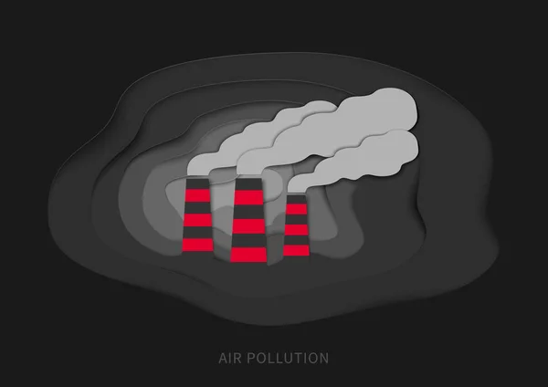 Папір забруднення повітря мистецтво Векторні ілюстрації — стоковий вектор