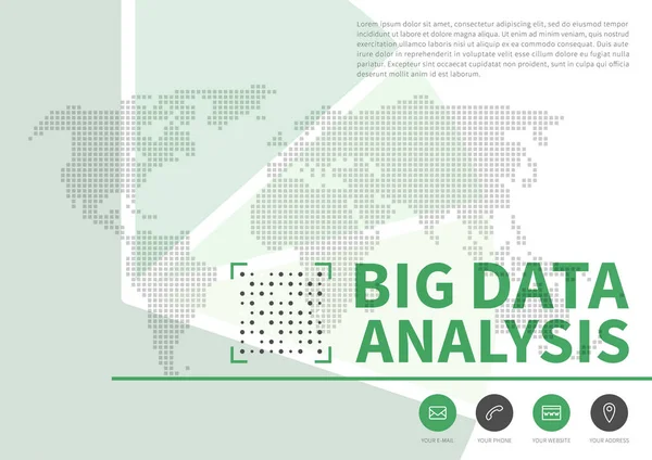 Big data report copertina illustrazione vettoriale — Vettoriale Stock