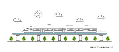 Elektrikli hızlı tren hattı sanat kavramı
