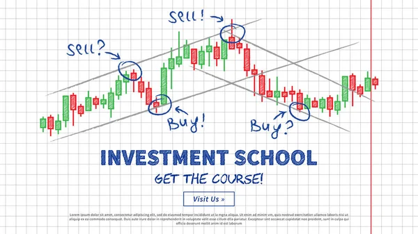 Illustration zum Investitionsschulvektor — Stockvektor