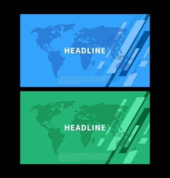 Capa abstrata com ilustração vetorial colorida do mapa do mundo —  Vetores de Stock