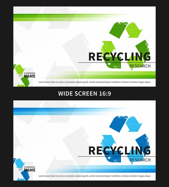 Recycling onderzoek cover vectorillustratie — Stockvector