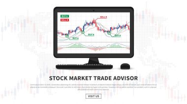 Borsa ticaret Danışmanı vektör çizim