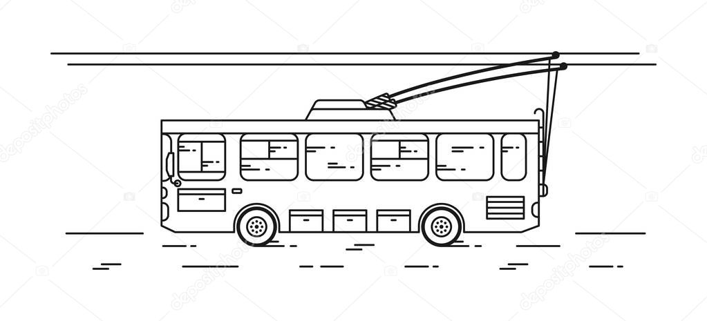 Trolleybus vector illustration