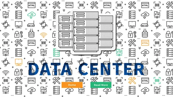 データ センター ネットワーク機器 — ストックベクタ