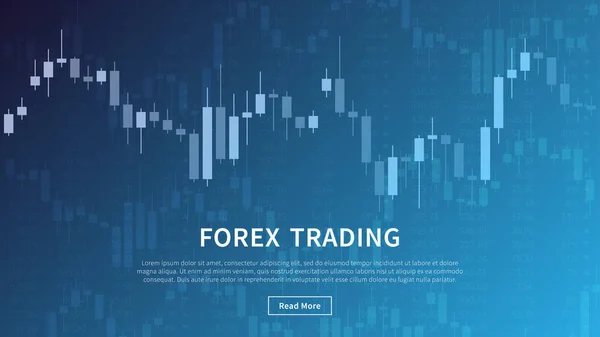 Candlestick grafiek in financiële markt vectorillustratie — Stockvector