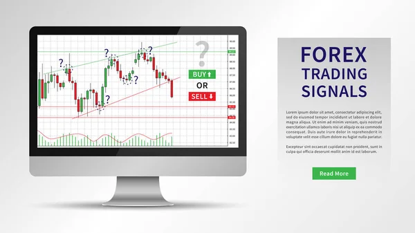 Forex Trading Señales vector ilustración — Vector de stock