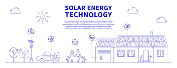 Ilustracja wektorowa system baterii słonecznych — Wektor stockowy