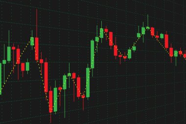 Finansal analiz vektör çizim için hisse senedi grafiği