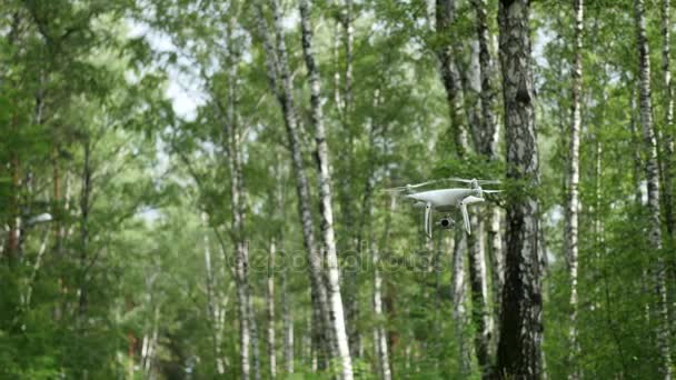 Az üzemeltető távolról irányítja a drone. A repülés a drone — Stock videók