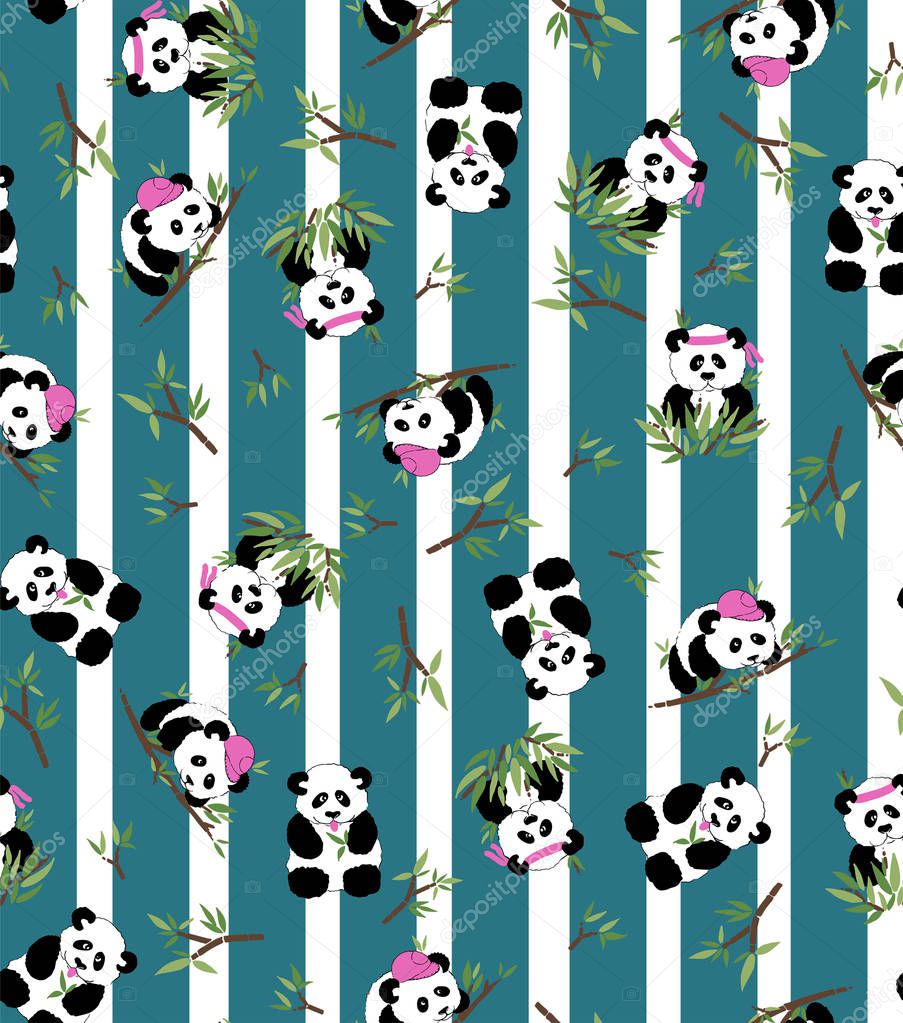 panda print strip