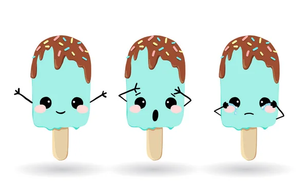 Set de helados. ilustración vectorial. — Archivo Imágenes Vectoriales