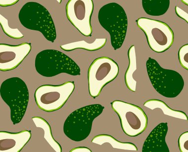 Avokado deseni. Tropik yaz meyvesi