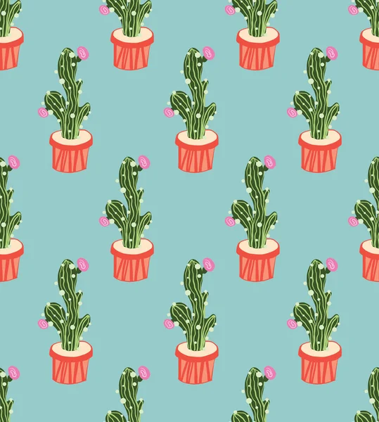 Kaktüslü kusursuz şirin desen