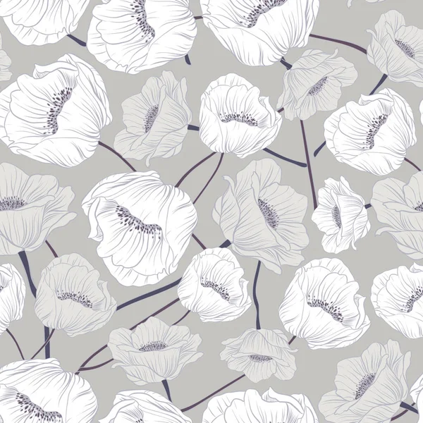 Vektör olarak kusursuz çiçek deseni. Eğilim renkleri 2017 Sonbaharı