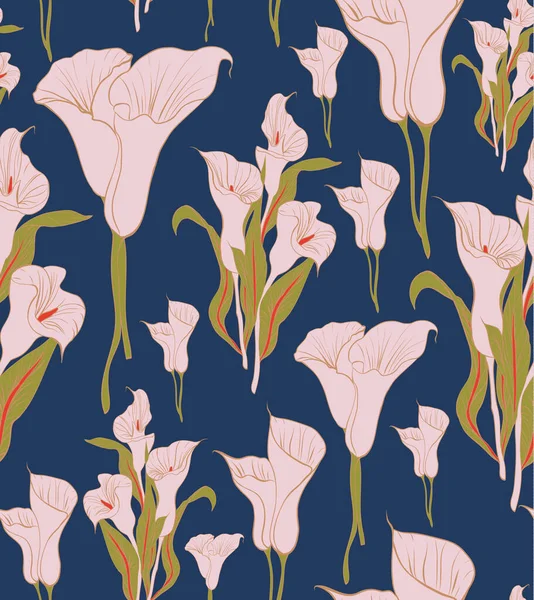 Vektör olarak kusursuz çiçek deseni. Eğilim renkleri 2017 Sonbaharı