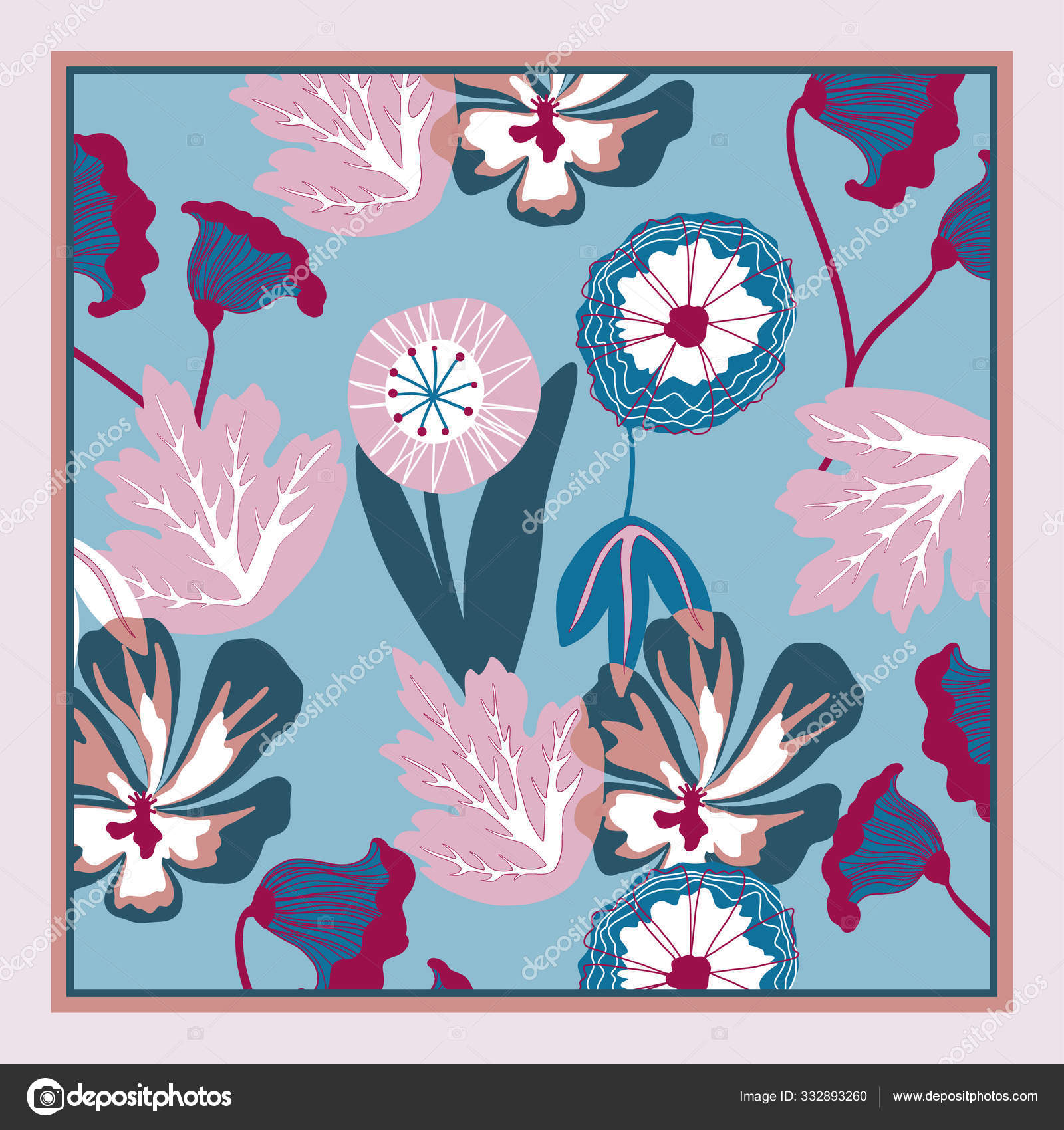 卡片，斑纹，头巾设计，餐巾。 准备好付印. 图库矢量图©malaressia 332893260, image size:1600x1700