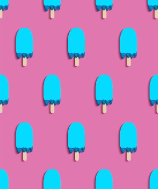 Kusursuz dondurma kalıbı. 3 boyutlu vektör. Kağıt kesim stili. Yaz tatlısı.