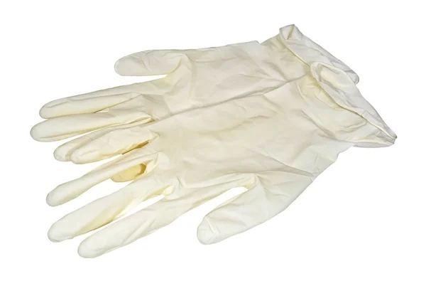 Witte medische latex handschoenen — Stockfoto