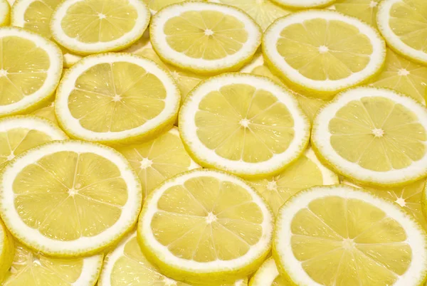 柠檬切片特写的背景 — 图库照片