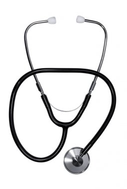 Medical phonendoscope (stethoscope) isolated on white background clipart