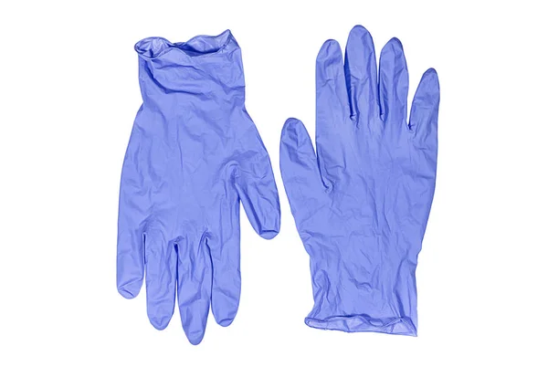 Medische Latex Handschoenen Geïsoleerd Een Witte Pagina — Stockfoto