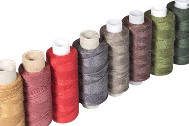 Satır renkli dikiş bobin konu