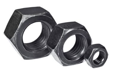 Üç siyah vida-somun tatlı