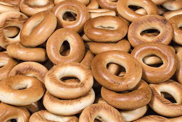 Tasty Small Baked Bagels Closeup — Stock Photo, Image