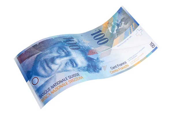 Yüz İsviçre Frankı eğri banknot