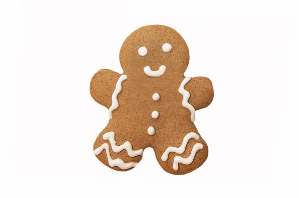 Gingerbread man isolated on white background — Stock Photo, Image
