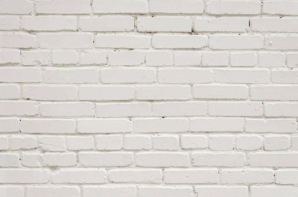 오래 된 흰색 벽돌 벽 배경 텍스처 — 스톡 사진