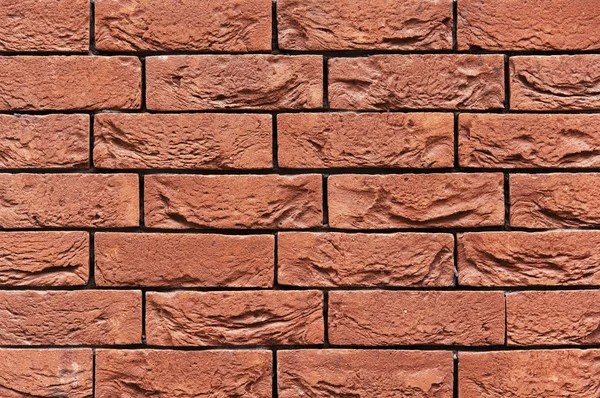 오래 된 빨간 벽돌 벽 배경 질감 — 스톡 사진