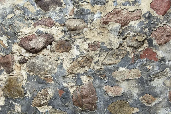 Antigua pared de piedra pintada textura de fondo — Foto de Stock