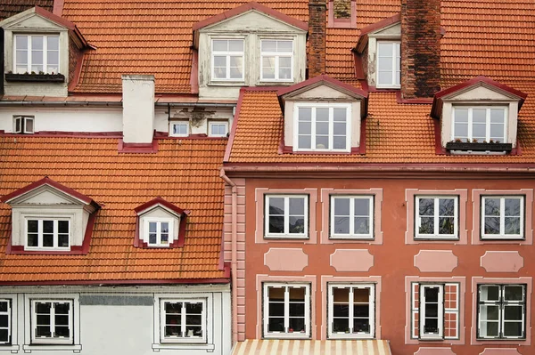 Casas paredes con ventanas en Riga — Foto de Stock
