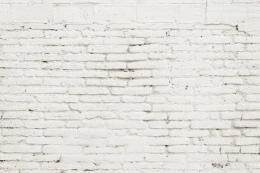 Beyaz boya arka plan dokusu ile eski tuğla duvar