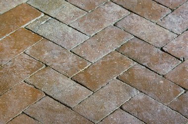 Eski kahverengi taş döşeme arka plan dokusu