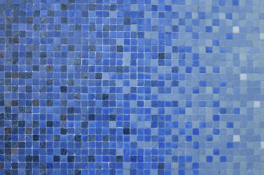 Mavi ve siyah mozaik duvar arka plan dokusu