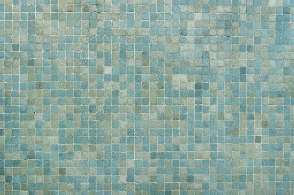 Blaue und grüne Mosaik-Wand Hintergrund Textur — Stockfoto