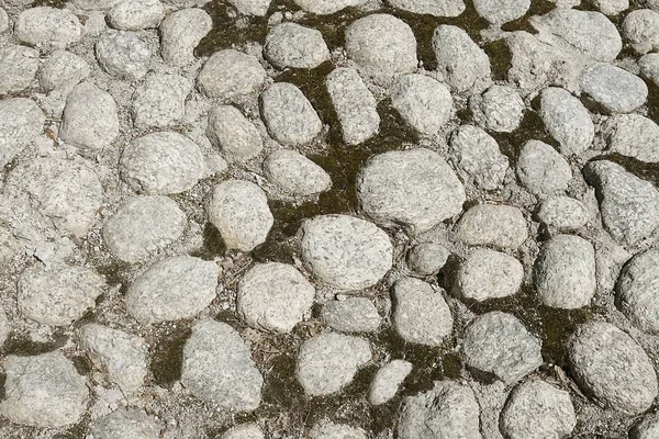 Stary szary kamienny bruk tło — Zdjęcie stockowe