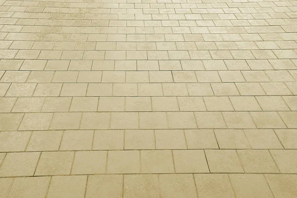 Alte Straße beige Mosaikpflaster Textur — Stockfoto