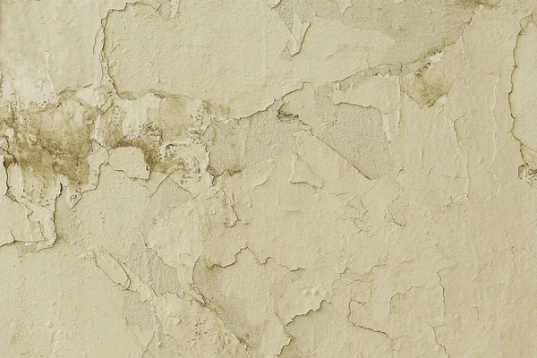 Antiguo beige agrietado pintado pared fondo textura — Foto de Stock