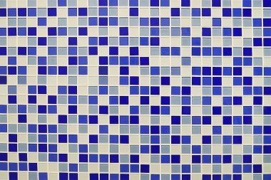 Mavi mozaik duvar arka plan dokusu