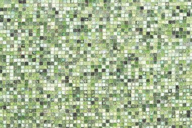 Yeşil mozaik duvar arka plan dokusu