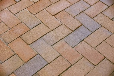 Kırmızı taş döşeme arka plan dokusu