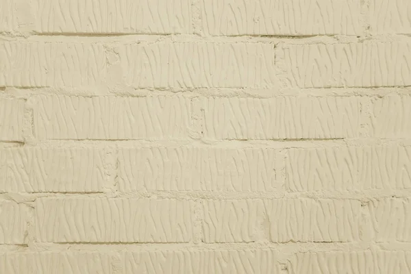 오래 된 베이지색 벽돌 벽 배경 질감 — 스톡 사진