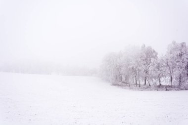 Karlı ve donan sokak yollar boyunca