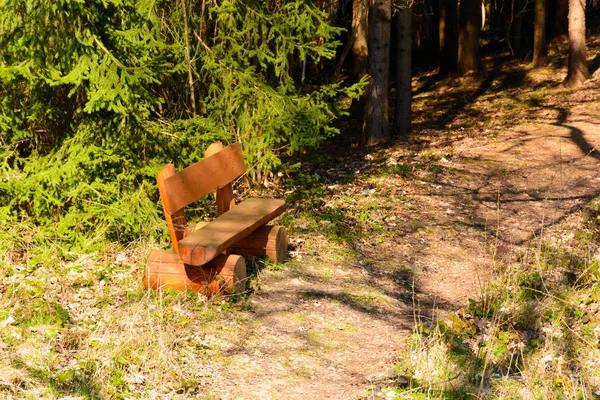 Orman patika, boş ahşap Bank
