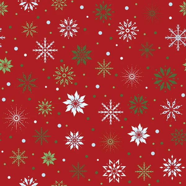 Seamless Christmas pattern with snowflakes — Stock Vector