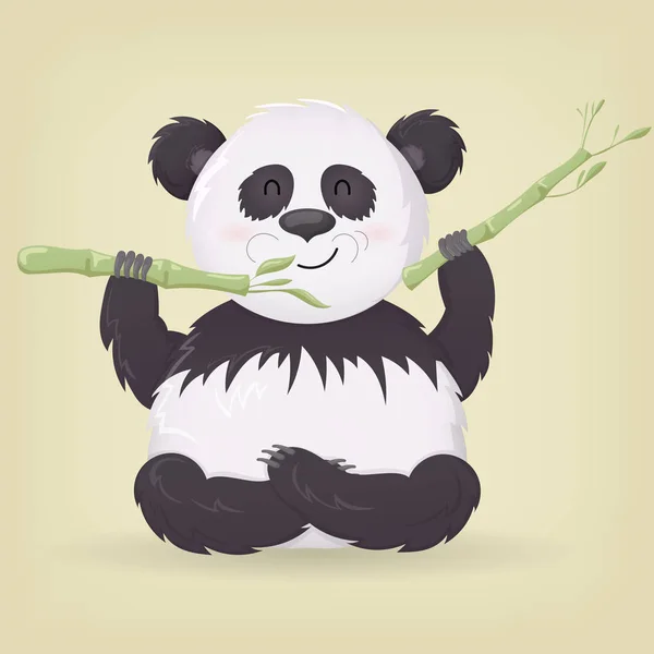 パンダのベクター イラストです 竹を食べるパンダ ストックベクター C Hmarka